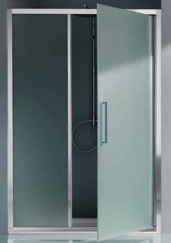 Душевая дверь EUROPA 136-142см распашная (профиль - белый / стекло прозрачное)